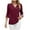 Wine, variant on Bixock Women's Maternity Tops Solid Color 3/4 Sleeve V-Neck Casual Maternity T-Shirt Comfortable Pregnant Top
