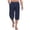 Navy_005, variant on Domuza Men's Linen Capri Pants Casual Lightweight 3/4 Baggy Pants Drawstring Elastic Waist Beach Yoga Pants with Pockets Navy L