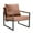 Brown, variant on PAPROOS Mid-Century Modern Accent Chair, Corduroy Arm Chair with Solid Wood Frame, Upholstered Armchair Comfort Reading Chair Lounge Chair for Living Room Bedroom Sunroom, Beige