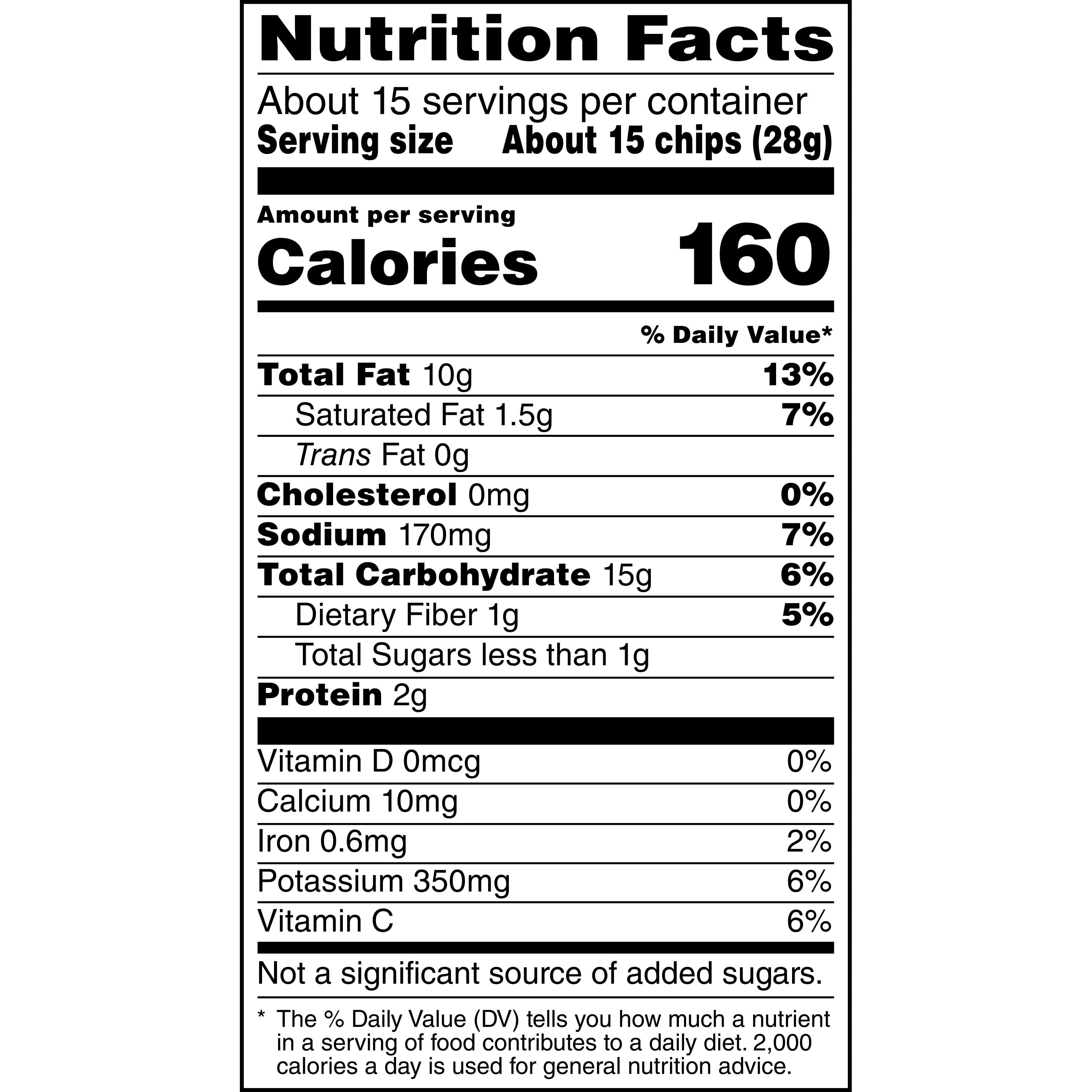Nutrition Facts Label Lays Potato Chips Besto Blog