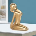 thumbnail image 4 of Estatuilla de yoga perfecl 2 Uds escultura pequeña decoración de escritorio, 4 of 8