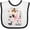White and Black, variant on Inktastic Ballerina I Love Ballet Dance Girls Baby Bib