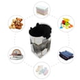 thumbnail image 7 of Yayeee Freestanding Laundry Hamper with Handle Collapsible Large Storage Basket for Clothes, Gray Hexagons, 7 of 7
