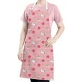 thumbnail image 5 of Pink Cartoon Unicorn Rainbow Planet Star Apron-Garden Aprons for Women with Pockets-Cotton Linen Waterproof Kitchen Cooking Gardening Aprons Adjustable for Kitchen,Cooking,BBQ and Salon 33x27 Inch, 5 of 7