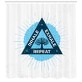 thumbnail image 3 of Ambesonne Inhale Exhale Shower Curtain, Tree of Life, 69"Wx75"L, Night Blue and White, 3 of 3