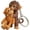 #CC2, variant on Stuffed Monkey Punch Keychain - Cute Plush Monkey Holding Toy Keyring, Miniature Orangutan Pendant for Backpack, Purse, and Keychains, Soft Collectible Animal Keychain