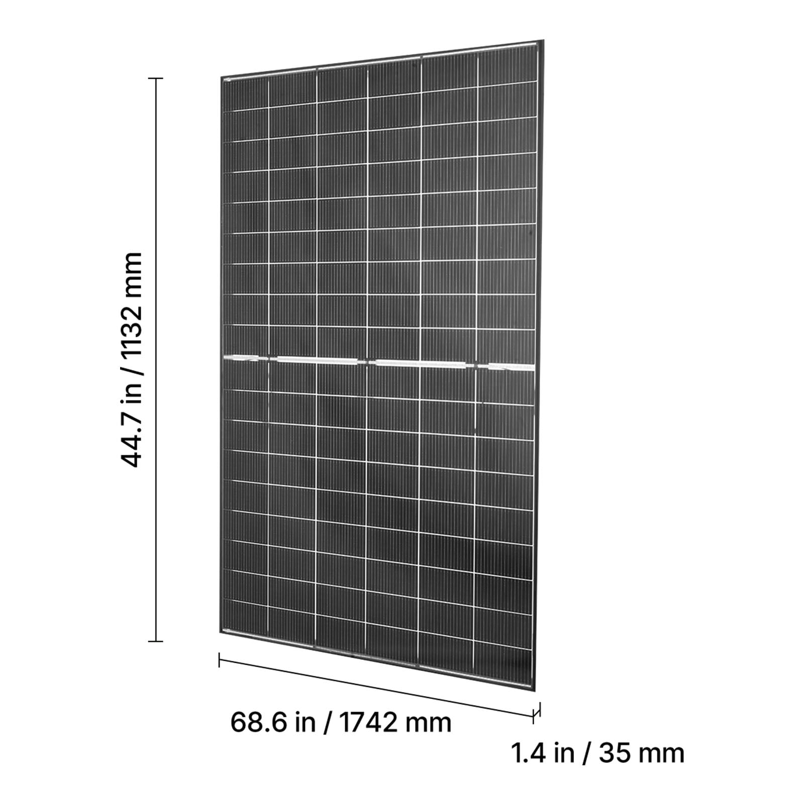 KFFKFF S400 Bifacial Monocrystalline Solar Panel 400W, 2 Pieces
