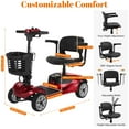 thumbnail image 5 of 4 Wheel Mobility Scooter for Seniors&Adults,15 Miles Foldable Electric Mobility Scooter,350W Powered Electric Wheelchair Device for Adults 300 lbs,LED Lights,Basket,Compact Mobile for Travel, 5 of 9