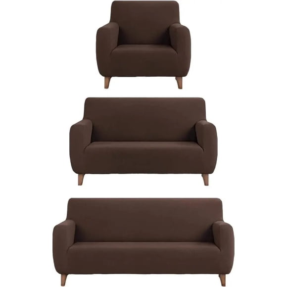 Protector Cubre Salas Stretch, 3 Piezas Ajustables (Chocolate)… B.KIND & BEYOND Stretch 3 piezas
