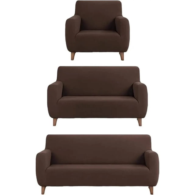 Protector Cubre Salas Stretch, 3 Piezas Ajustables (Chocolate)… B.KIND & BEYOND Stretch 3 piezas