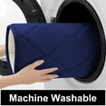 thumbnail image 6 of Smiry Memory Foam U-Shaped Bathroom Rugs, Soft & Non-Slip Toilet Rugs, Water Absorbent and Machine Washable Contour Bath Mats, 24"x20", Navy Blue, 6 of 8