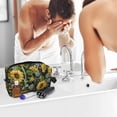 thumbnail image 5 of Goofa Sunflowers Printed Toiletry Bag with Handle,Large Capacity Travel Makeup Cosmetic Bag for Women, Carry on Airport Airline Compliant Bag, 5 of 9