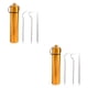 thumbnail image 3 of Inteprter 3 piezas de palillos de con soporte Mini bolsillo Adultos Personas mayores Herramientas Contenedores Oficina Viajes Suministros Oro 2piezas Inteprter CBP039195, 3 of 6