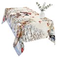 thumbnail image 2 of Rustic Christmas Snowman Table Cloth Waterproof Tablecloths, Xmas Snowflake Eucalyptus Leaves Tablecloth Dining Table Cover for Kitchen Party Tabletop Outdoor, Rectangle Tablecloth 60x120 Inch, 2 of 9