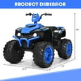 thumbnail image 2 of Infans 12V Kids 4-Wheeler ATV Quad Ride On Car w/ LED Light & Music Navy, 2 of 7
