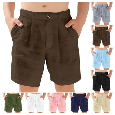 Quotay Boys Casual Shorts Comfortable Stylish Breathable Playwear for Kids Dress Pants 4-13 Years Coffee 4-5 Years
