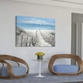 thumbnail image 4 of HFDF Abstract Beach Path Artwork Picture: Coastal Painting Ocean Canvas Wall Art for Living Room 18x12inch Framed, 4 of 6