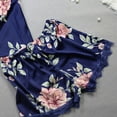 thumbnail image 3 of Women 2PCS Lingerie Floral Sling Lace Deep V-Neck Top Short Elastic Band Pants, 3 of 4