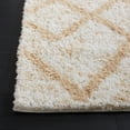 thumbnail image 3 of SAFAVIEH Berber Shag Lidija Trellis Area Rug, Ivory/Beige, 5'5" x 7'7", 3 of 8