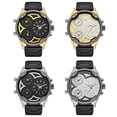 thumbnail image 3 of Montre Homme Alliage Mode Multi-Fuseaux Horaires Analogique Montre-Bracelet Montre à Quartz, 3 of 10