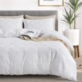 thumbnail image 1 of Maple&Stone Queen Duvet Cover Set Pieces Textu Tufted Boho Bedding Sets Zipper Closure Design with Ties Duvet Cover + Pillow Shams Comforter NOT Included ( Queen Siz, 1 of 7