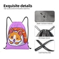 thumbnail image 4 of Daiia Corgi In Sushi Roll Pattern Drawstring Backpack, Gym Bag, Lightweight Backpack, Water-Resistant Bag Travel Sports Backpack, Fitness Bag, Yoga Bag-Medium, 4 of 6