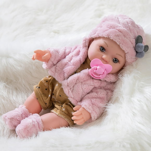 Cute Reborn Baby Doll Simulation Real Bebe Alive Dolls for Kids Toy Gift Accompanying Sleeping Style3(12inch)
