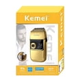 thumbnail image 2 of Afeitadora Eléctrica Kemei 2028 Oro – Profesional, USB Recargable, LED, Doble Hoja de Titanio, Estuche de Viaje, 2 of 8