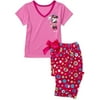 Disney - Girls' Minnie Mouse Tee and Pajama Pants Set