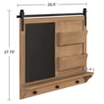 thumbnail image 2 of Kate and Laurel Cates Rustic Magnetic Wall Organizer, 30 x 28, Rustic Brown, Decorative Chalkboard Wall Organizer With Storage, 2 of 8