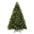 thumbnail image 5 of SAFAVIEH 7.5 Ft Pre-Lit Fully Decorated Artificial Christmas Tree, Green, 5 of 12