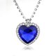 thumbnail image 1 of Collar con colgante de cristal de moda, collar Corazón del Océano Titanic, regalo de San Valentín, azul, 1 of 2