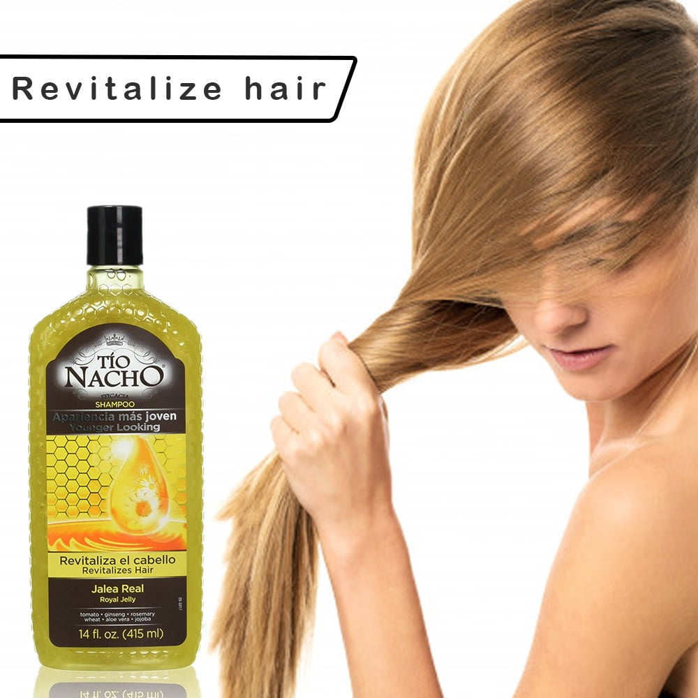 Tio Nacho Younger Looking Royal Jelly Shampoo. Revitalizes, Lightens and Softens Your Hair. With Chamomile. 14 fl.oz. Pack of 3