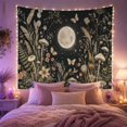 thumbnail image 2 of Luminous Moon With Mushrooms and Butterflies in a Starlit Scene, Dreamy Fantasy for Nature Lovers, Whimsical Botanical Wall Art, Birthday Gift, Tapestry Wall Hanging for Bedroom and Living Room, 2 of 7