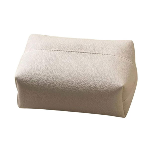 Dispensador de servilletas rectangular con tapa para caja de pañuelos, organizador de servilletas, facial Blanco
