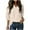 Beige-04, variant on Mittory Tops for Women Trendy Spring Summer Dressy Casual V Neck Blouses Cute Babydoll Tops 3/4 Sleeve Shirts