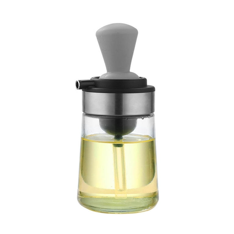 Glass Olive Oil Dispenser Bottle With Silicone Brush 2 In 2, Silicone  Dropper Measuring Oil Dispenser Bottle for Kitchen Cooking, Frying, Baking,  BBQ