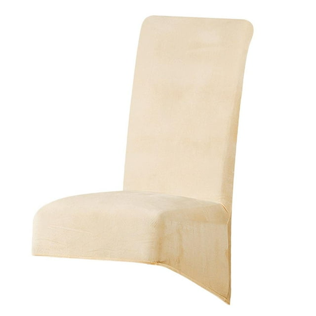 GUOOL Velvet Stretch Dining Cover for Kitchen Restaurant Multi Occasions, Beige