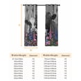 thumbnail image 6 of Black Cows Blackout Curtains for Bedroom, Country Pink Spring Floral Elegant Farmhouse Wooden Thermal Insulated Kitchen Drapes with Grommets, Light Blocking Window Treatment, 2 Panels 52" x 96", 6 of 7