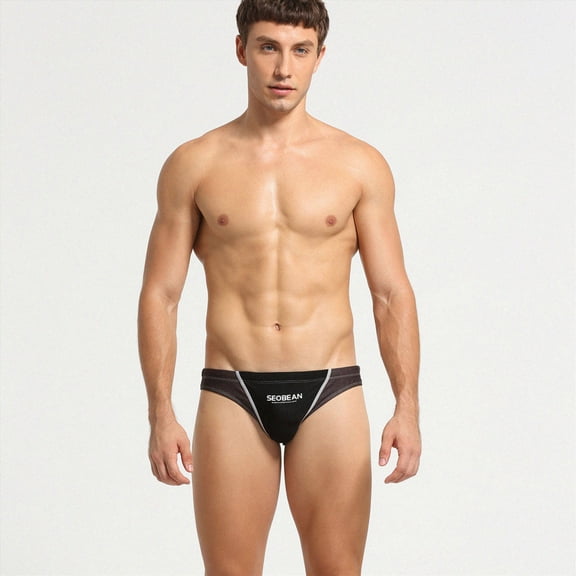 mgoYE Swimsuit for Men XL Mens Swim Briefs Sexy Underwear, Bikini Swimwear Pool Party, Micro Thong Swimsuit Beach Black