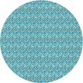 thumbnail image 1 of Ahgly Company Indoor Round Patterned Glacial Blue Ice Blue Area Rugs, 6' Round, 1 of 6