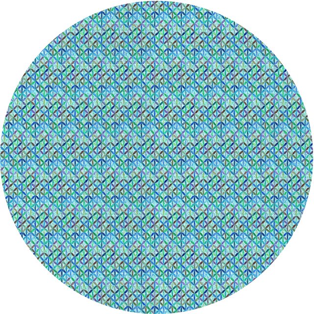 Ahgly Company Machine Washable Indoor Round Transitional Glacial Blue Ice Blue Area Rugs, 4' Round
