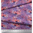 thumbnail image 2 of Soimoi Poly Georgette Fabric Leaves & Tulip Flower Print Fabric by The Yard 52 Inch Wide, 2 of 3