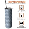 thumbnail image 6 of 20oz Blue Geometric Striped Pattern Skinny Tumblers Stainless Steel Tumbler with Lid and Straw,Vacuum Insulated Double Wall Travel Tumbler Cups with Cleaning Brush for Coffee,Tea, 6 of 6