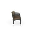 thumbnail image 4 of Lesro Lenox Steel Fabric 4-Seat Waiting Room Guest Reception Chair in Charcoal/Peppercorn/Brown, 4 of 5