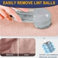 thumbnail image 5 of Fabric Shaver Lint Remover, Rechargeable Fabric Lint Shaver Defuzzer with 2in1 Replaceable Stainless Steel 3-Leaf Blades, Remove Clothes Fuzz, Lint Balls, Pills, Bobbles, 5 of 8
