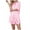 Pink, variant on hotojiny Womens Satin Nightgown Soft Long Sleeve Button down Sleepshirts Casual Lapel Comfy Sleepwear Loungewear