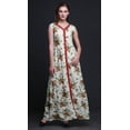 thumbnail image 2 of Bimba Floral Women V Neck Sleeveless Front Slit Casual Maxi Printed BohoÂ&nbsp;Dress-X-Small, 2 of 5