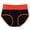 Red, variant on Gyujnb Women High Waist Color Block Full Coverage Bikini Panties for Stretchy Breathable Antimicrobial Daily Wear,S