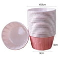 thumbnail image 6 of Soumake 50Pcs High Temperature Resistant Cake Cups Greaseproof Paper Waterproof Easy Demould Disposable Food Grade Baking Cups, 6 of 8